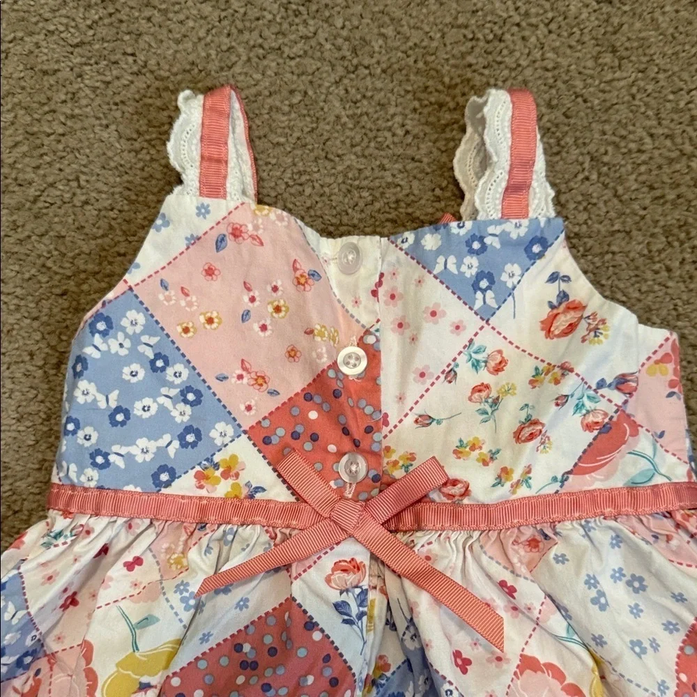 Blueberi Boulevard Patchwork Dress - Pink and Blue